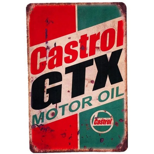Castrol Oil Gtx - Tabliczka Metalowa 2026 Castrol GTX Olej