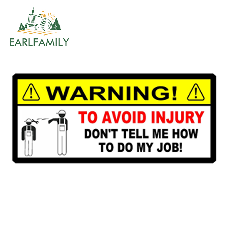 Car Accessories Job - EARLFAMILY 13cm x 5.7cm ostrzeżenie, aby