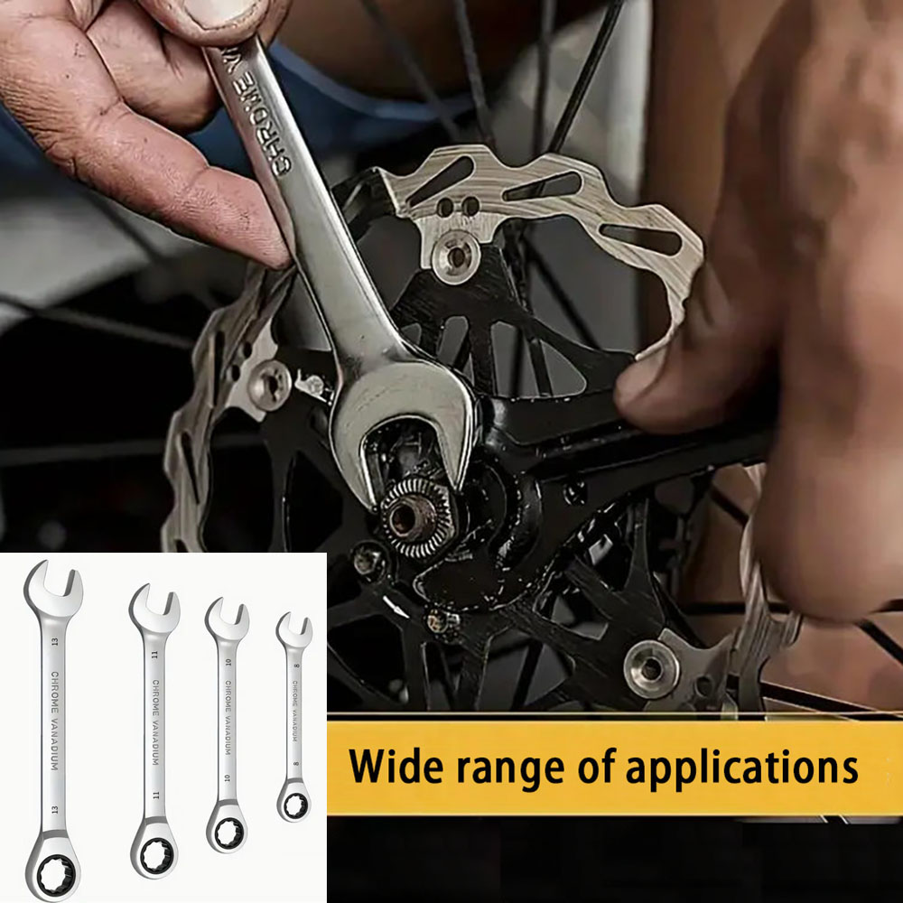 Car Accessories Job - Zestaw kluczy płasko-oczkowych z grzechotką, wielofunkcyjny,
