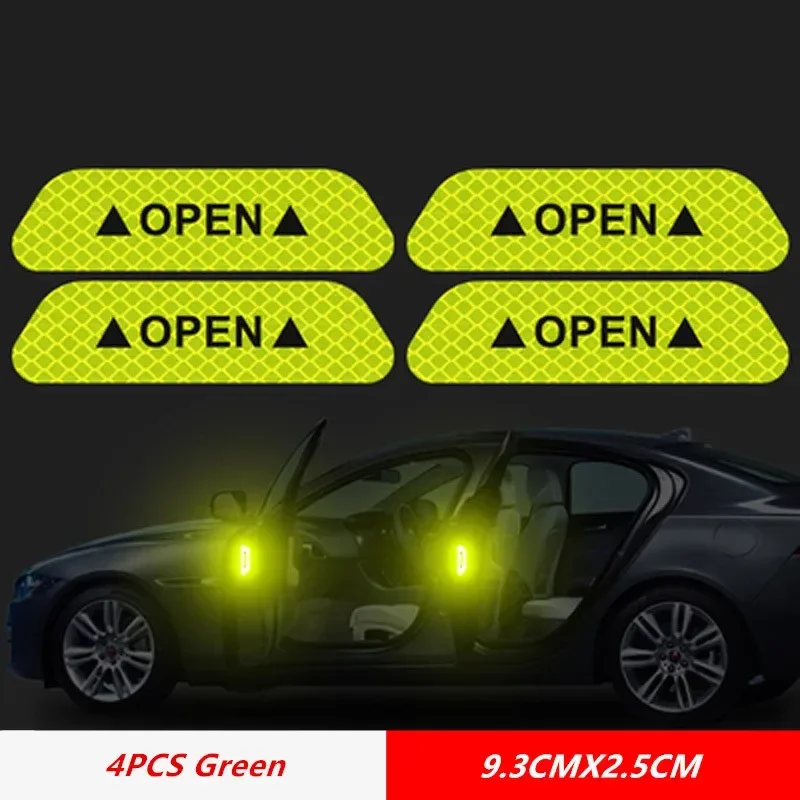 Car Accessories Quick Delivery - 4 szt. odblaskowych naklejek na klamki