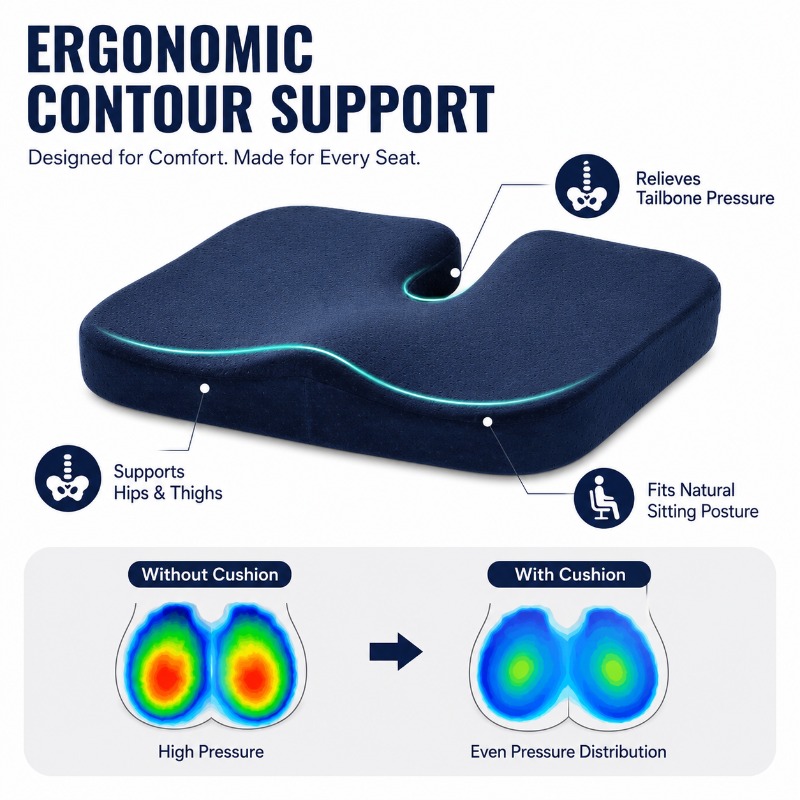 Gruba poduszka na krzesło z pi – Car Seat Cushion Memory Foam recenzja i cena