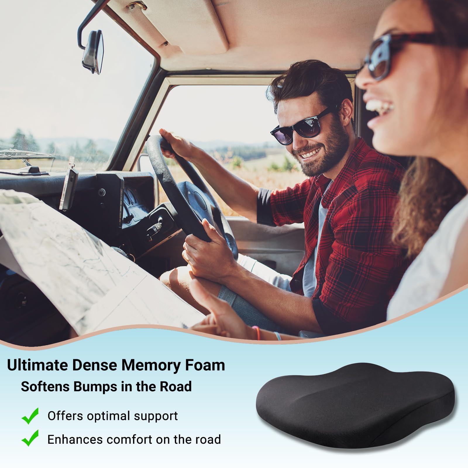 Poduszka wspierająca z pianki  – Car Seat Cushion Memory Foam recenzja i cena